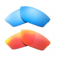 New Walleva Fire Red + Ice Blue Polarized Replacement Lenses For Maui Jim Hot Sands Sunglasses
